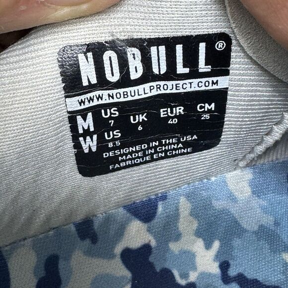 Nobull Blue Camo Outwork Trainer Shoes Men’s Size 7 Women’s 8.5 SuperFabric EUC - Picture 9 of 9